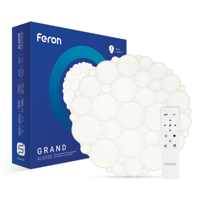 Світлодіодній накладний світильник Feron AL6030 GRAND 72Вт фото Світлодіодній накладний світильник Feron AL6030 GRAND 72Вт