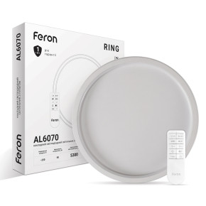 Світлодіодна накладна люстра Feron AL6070 RING 90Вт білий