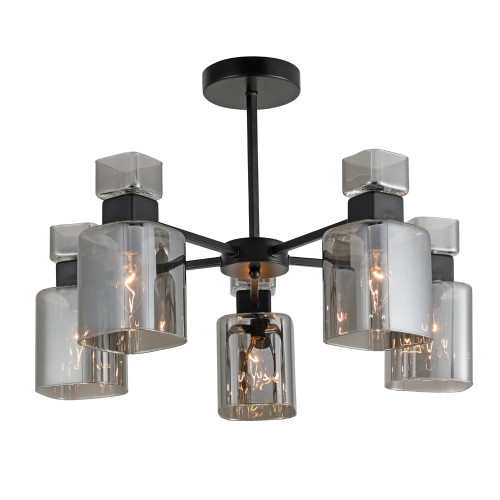 Люстра на 5 графитовых плафонов Ardero BL1150-1 OLIVIA