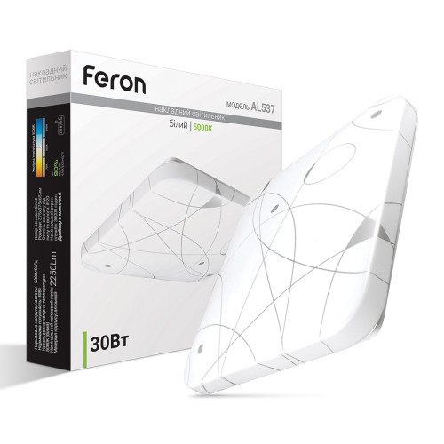 Світлодіодний накладний світильник Feron AL537 30Вт 5000K білий