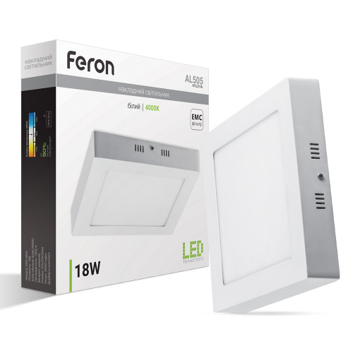 Світлодіодний накладний світильник Feron AL505 18Вт 4000K білий