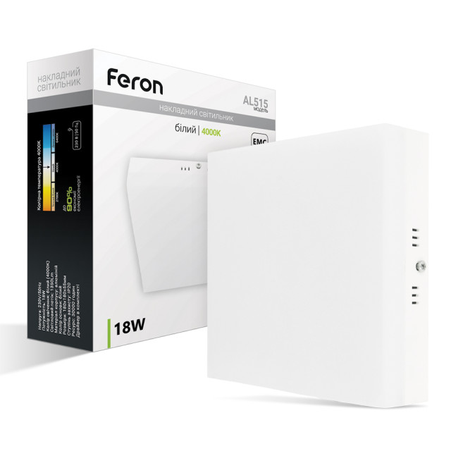 Світлодіодний накладний світильник Feron AL515 18Вт 4000K білий