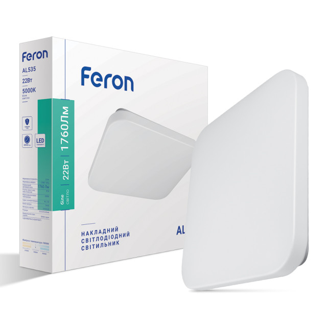Світлодіодний накладний світильник Feron AL535 22Вт 5000K білий
