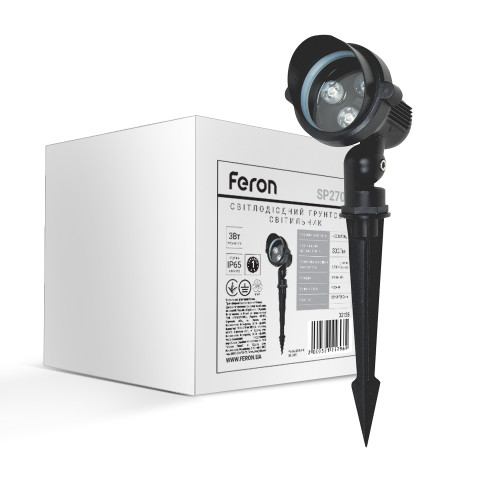 Ґрунтовий світлодіодний світильник Feron SP2704 3Вт 2700K чорний