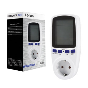 Розетка з лічильником електроенергії енергометр Feron TM55