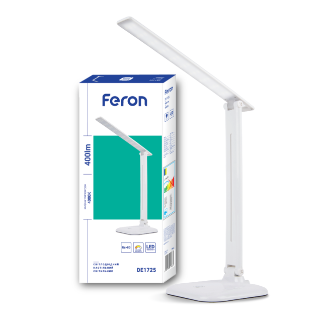 Світлодіодний настільний світильник Feron DE1725 9Вт 6500K білий
